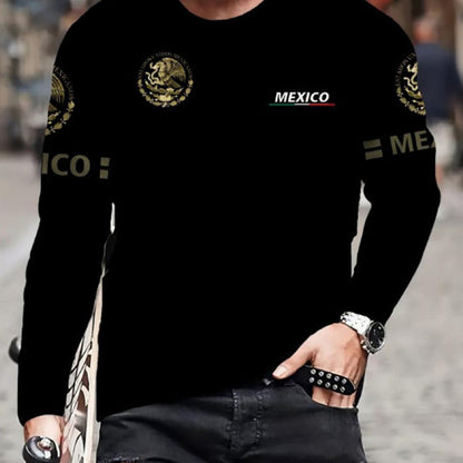 Camiseta de Manga Larga para Hombre - Cuello Redondo