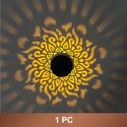 Luz proyector de mandala alimentada por energía solar
