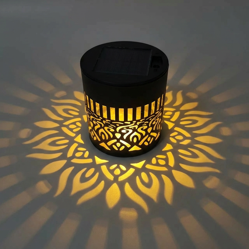 Luz proyector de mandala alimentada por energía solar