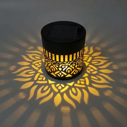 Luz proyector de mandala alimentada por energía solar