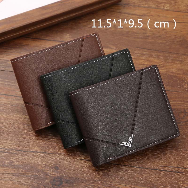 Cartera clásica, fina y práctica para hombre