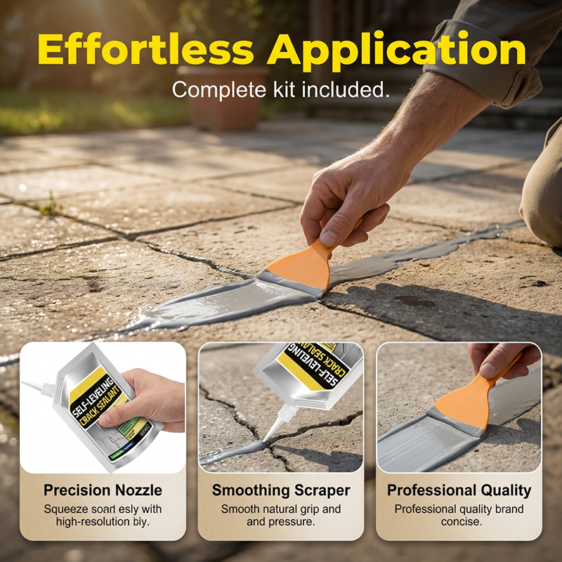🛠️ Sellador autonivelante para grietas en hormigón – Impermeable y duradero 💧🔒