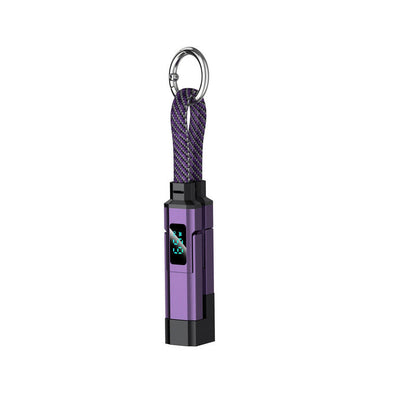🔥OFERTA ESPECIAL 50% DE DESCUENTO🔥🔌 Cable de carga 4 en 1 con pantalla digital y llavero: carga rápida, resistente a las torceduras y compacto.