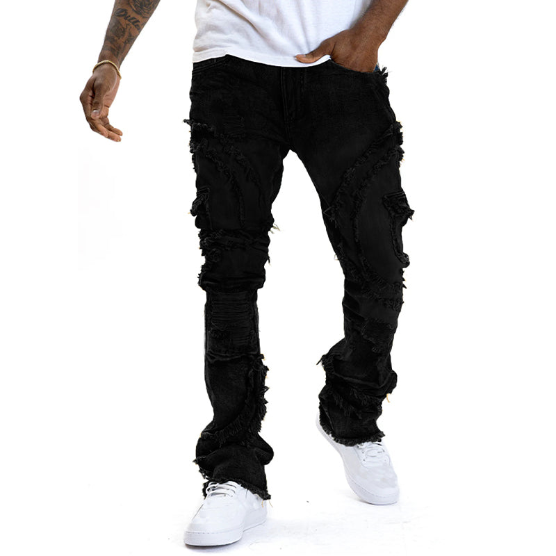 📢📢¡50% DE DESCUENTO!! ⏰ Jeans Acampanados Deshilachados Deconstruidos para Hombre