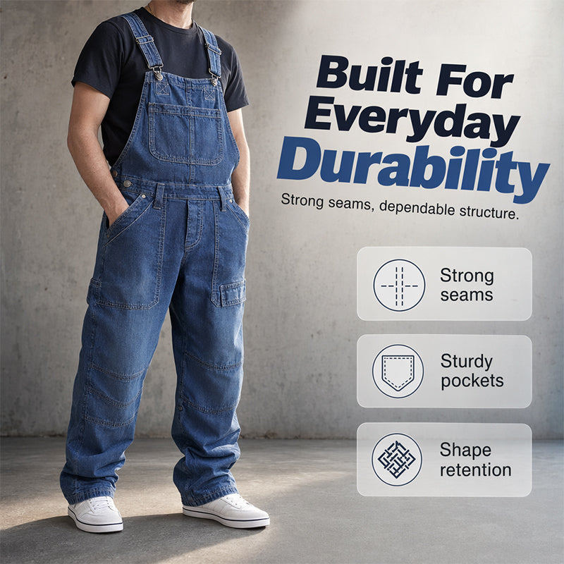 👖🔥 ¡OFERTA 50% OFF! Peto Vaquero para Hombre – Cómodo, Resistente y con Estilo Casual Atemporal ✨