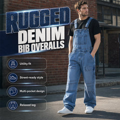 👖🔥 ¡OFERTA 50% OFF! Peto Vaquero para Hombre – Cómodo, Resistente y con Estilo Casual Atemporal ✨