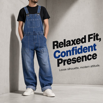 👖🔥 ¡OFERTA 50% OFF! Peto Vaquero para Hombre – Cómodo, Resistente y con Estilo Casual Atemporal ✨