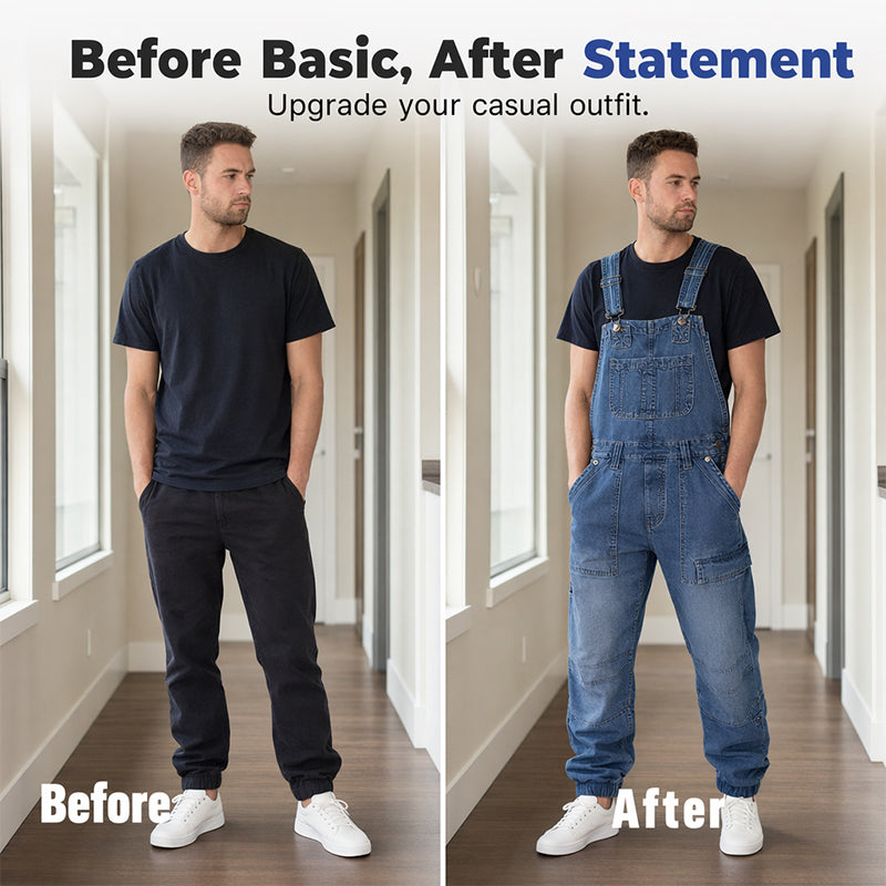 👖🔥 ¡OFERTA 50% OFF! Peto Vaquero para Hombre – Cómodo, Resistente y con Estilo Casual Atemporal ✨