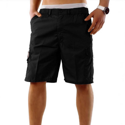 Pantalones Cortos Cargo Casuales para Hombre con Cintura Elástica