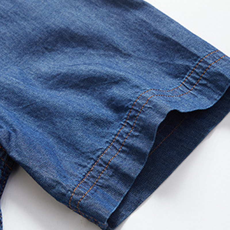 🔥50% DE DESCUENTO en productos seleccionados🎉Camisa de Mezclilla de Manga Corta Casual para Hombre