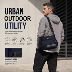 💧👜 Bolso Mensajero Urbano – Resistente al Agua, Multi-Compartmentos y Organización Perfecta para el Trabajo y la Universidad 🏙️💼