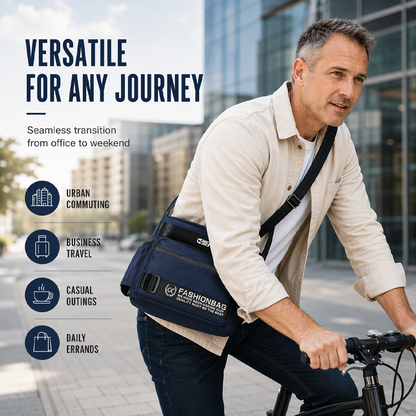 💧👜 Bolso Mensajero Urbano – Resistente al Agua, Multi-Compartmentos y Organización Perfecta para el Trabajo y la Universidad 🏙️💼