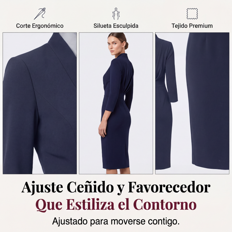 ⏰🔥 ¡OFERTA 50% OFF! 👗✨ Vestido de Oficina Profesional con Cuello en V para Mujer – Elegancia, Comodidad y Figura Sofisticada Todo el Día 💼