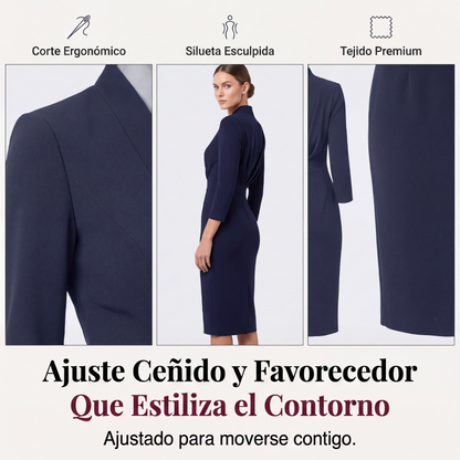 ⏰🔥 ¡OFERTA 50% OFF! 👗✨ Vestido de Oficina Profesional con Cuello en V para Mujer – Elegancia, Comodidad y Figura Sofisticada Todo el Día 💼