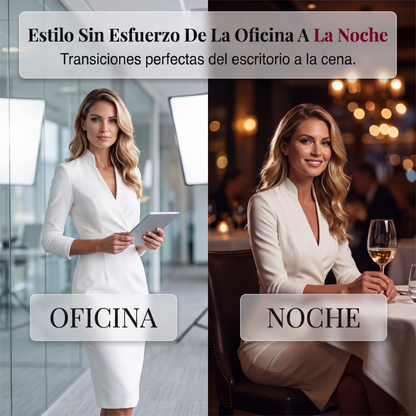 ⏰🔥 ¡OFERTA 50% OFF! 👗✨ Vestido de Oficina Profesional con Cuello en V para Mujer – Elegancia, Comodidad y Figura Sofisticada Todo el Día 💼