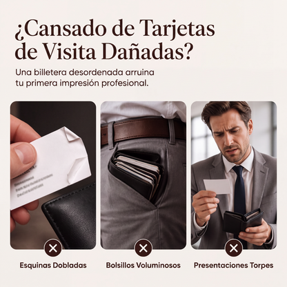 ⏰🔥 ¡OFERTA 50% OFF! 💼✨ Tarjetero de Piel PU Delgado – Acceso Magnético Rápido y Estilo Profesional para Llevar tus Tarjetas Siempre Organizadas