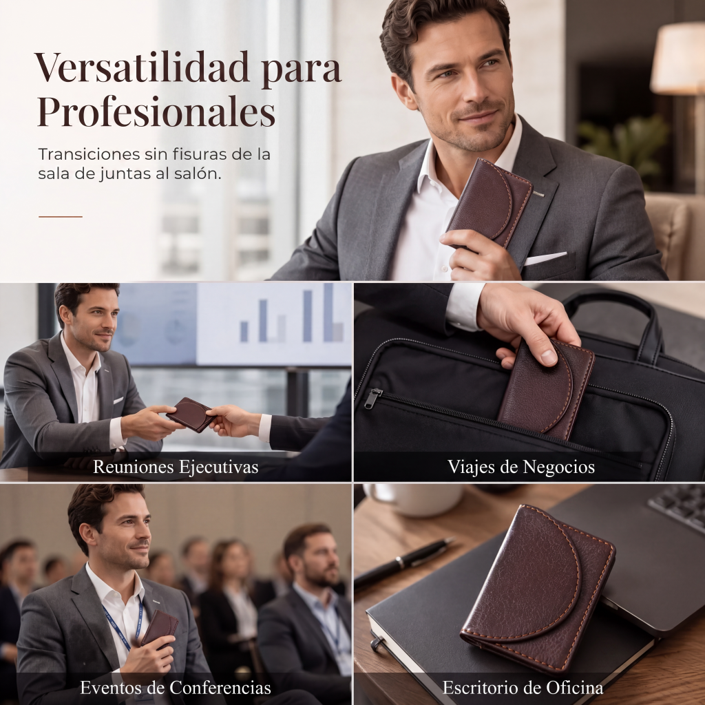 ⏰🔥 ¡OFERTA 50% OFF! 💼✨ Tarjetero de Piel PU Delgado – Acceso Magnético Rápido y Estilo Profesional para Llevar tus Tarjetas Siempre Organizadas