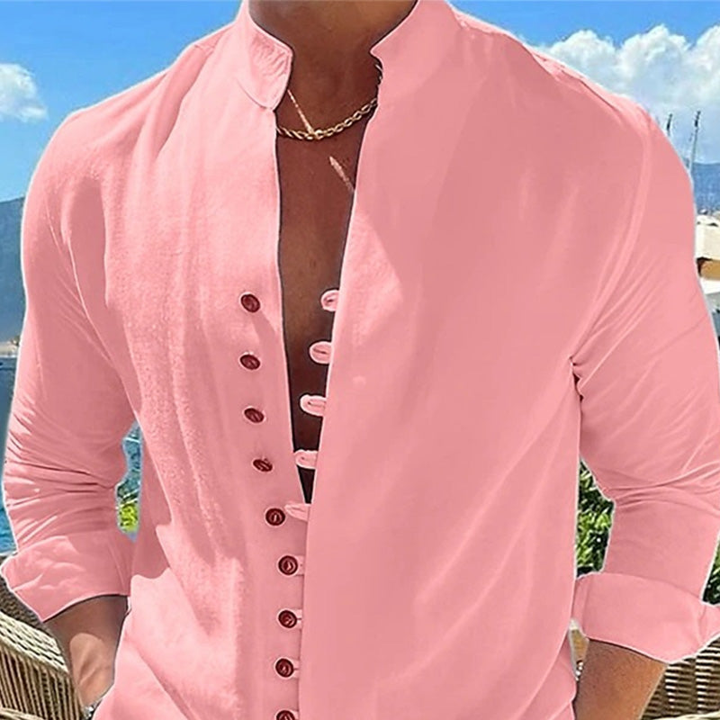 🔥 ¡OFERTA 50% OFF! ⏰ Camisa de manga larga informal de cuello de tortuga para hombre