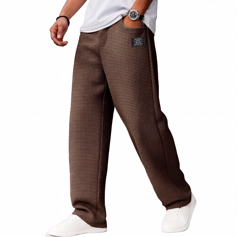 📢📢¡50% de descuento! ⏰ Pantalones largos holgados de punto gofrado minimalista