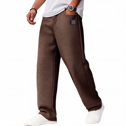 📢📢¡50% de descuento! ⏰ Pantalones largos holgados de punto gofrado minimalista