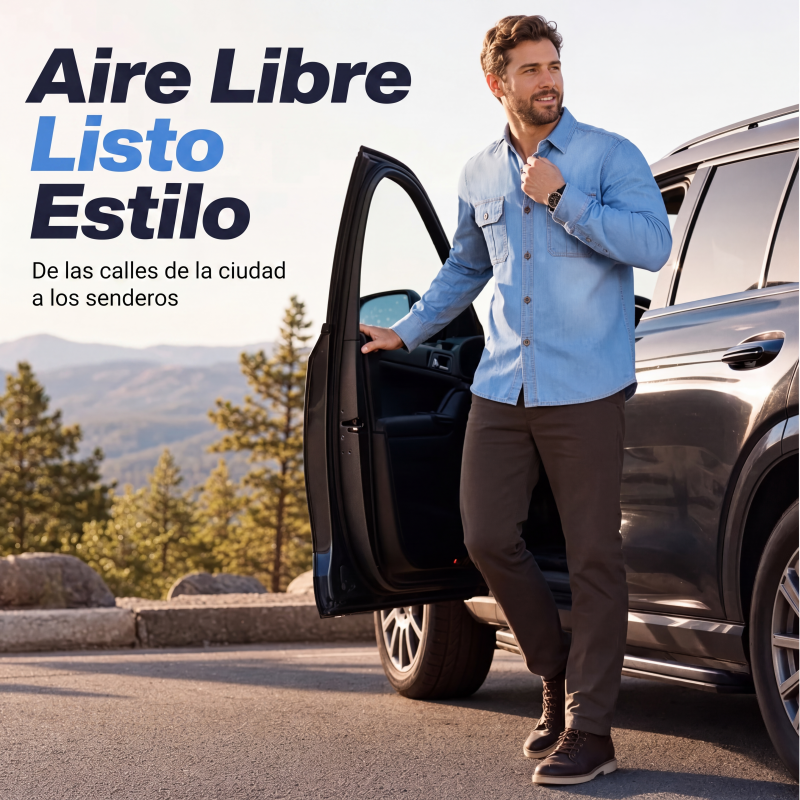 📢📢¡50% de descuento! ⏰ Camisa vaquera casual de manga larga para hombre