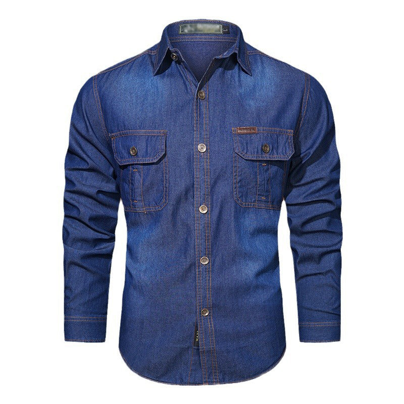 📢📢¡50% de descuento! ⏰ Camisa vaquera casual de manga larga para hombre