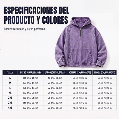 ⏰🔥 ¡OFERTA 50% OFF! 👔✨ Chaqueta vaquera casual de hombre con media cremallera