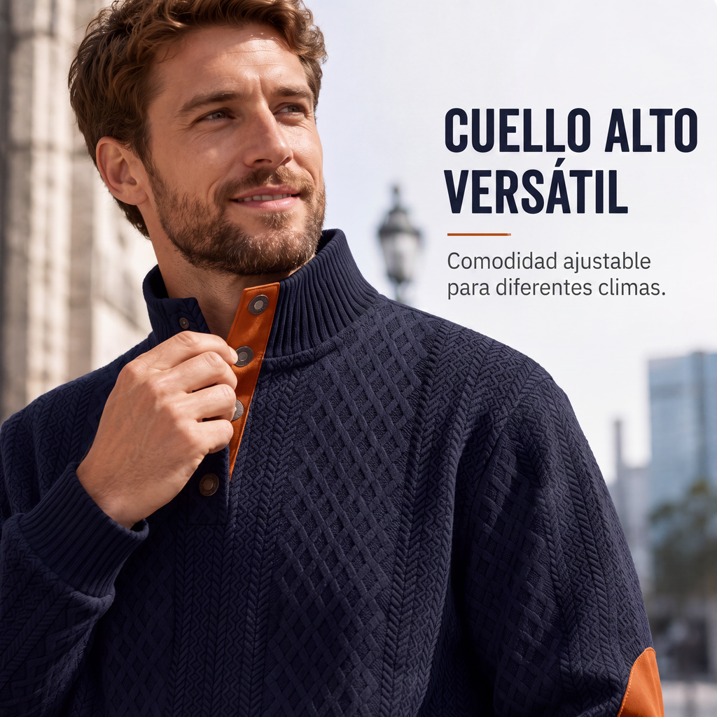 🔥 ESTILO RETRO QUE MARCA LA DIFERENCIA | Sudadera Jacquard para Hombre -50%