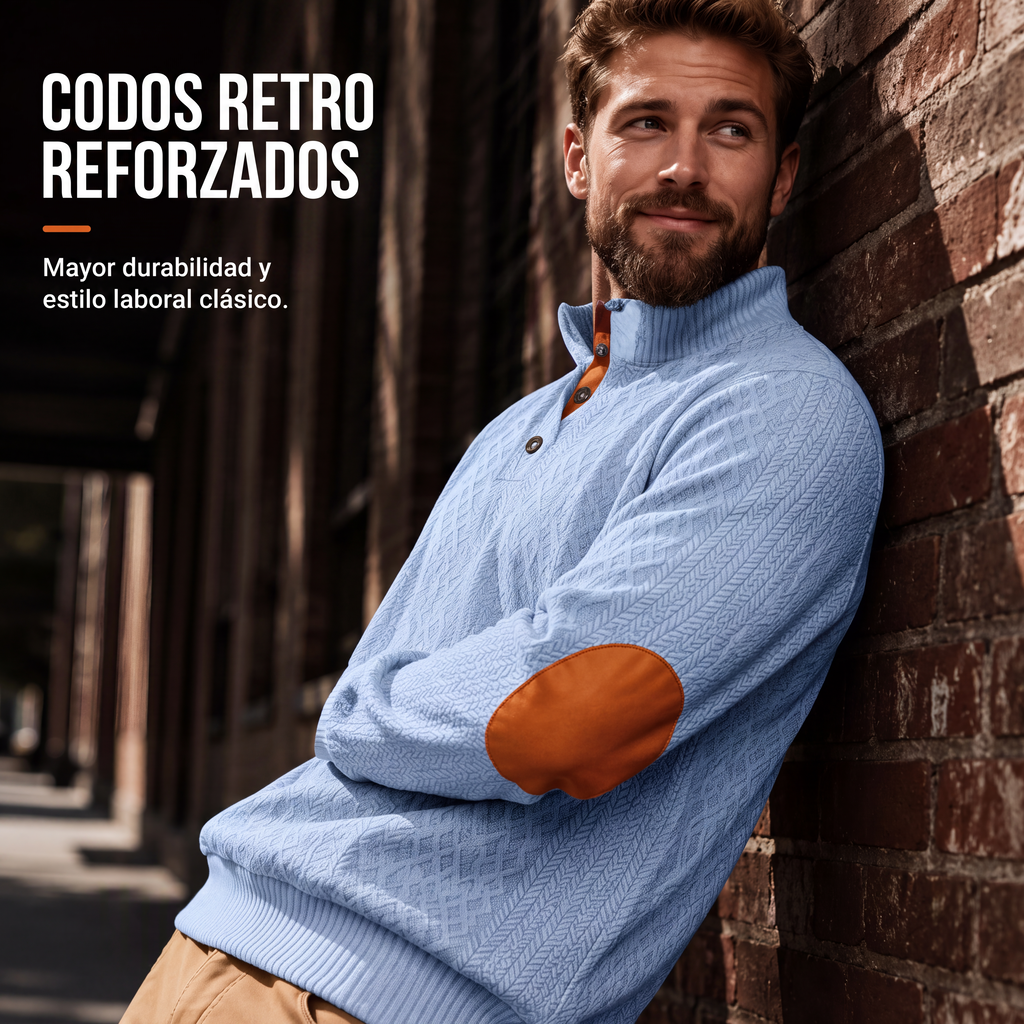 🔥 ESTILO RETRO QUE MARCA LA DIFERENCIA | Sudadera Jacquard para Hombre -50%