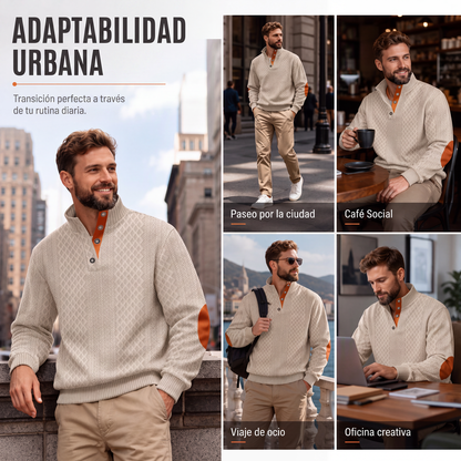 🔥 ESTILO RETRO QUE MARCA LA DIFERENCIA | Sudadera Jacquard para Hombre -50%