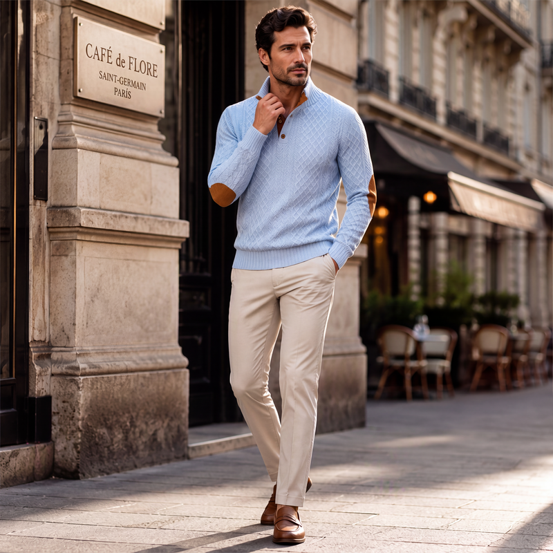 🔥 ESTILO RETRO QUE MARCA LA DIFERENCIA | Sudadera Jacquard para Hombre -50%