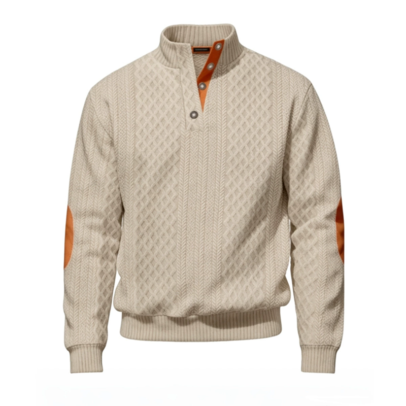🔥 ESTILO RETRO QUE MARCA LA DIFERENCIA | Sudadera Jacquard para Hombre -50%