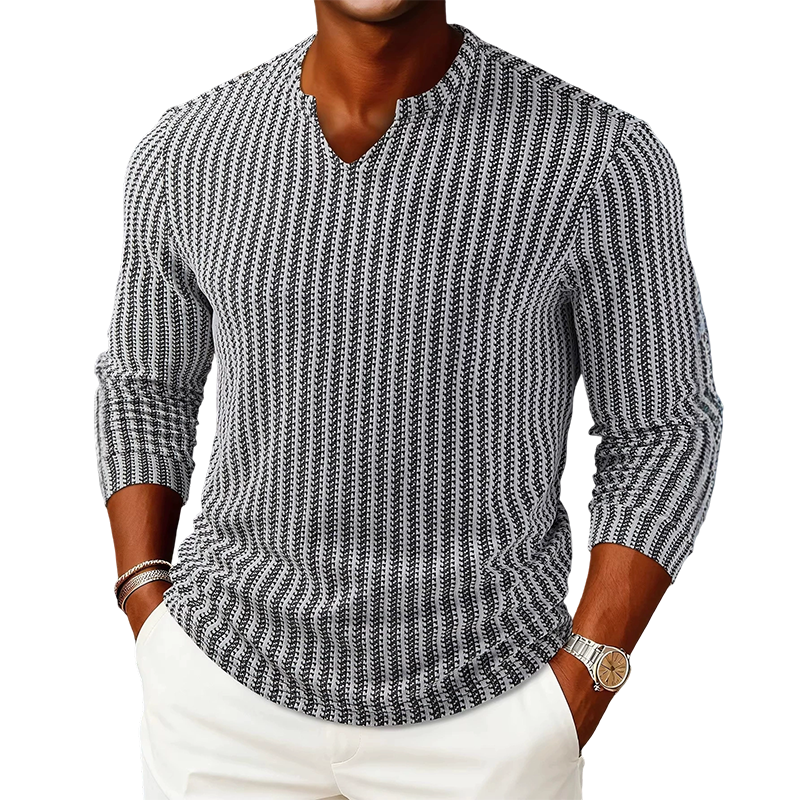🔥 UN CLÁSICO CON MÁS ACTITUD | Suéter de Punto a Rayas para Hombre -50%