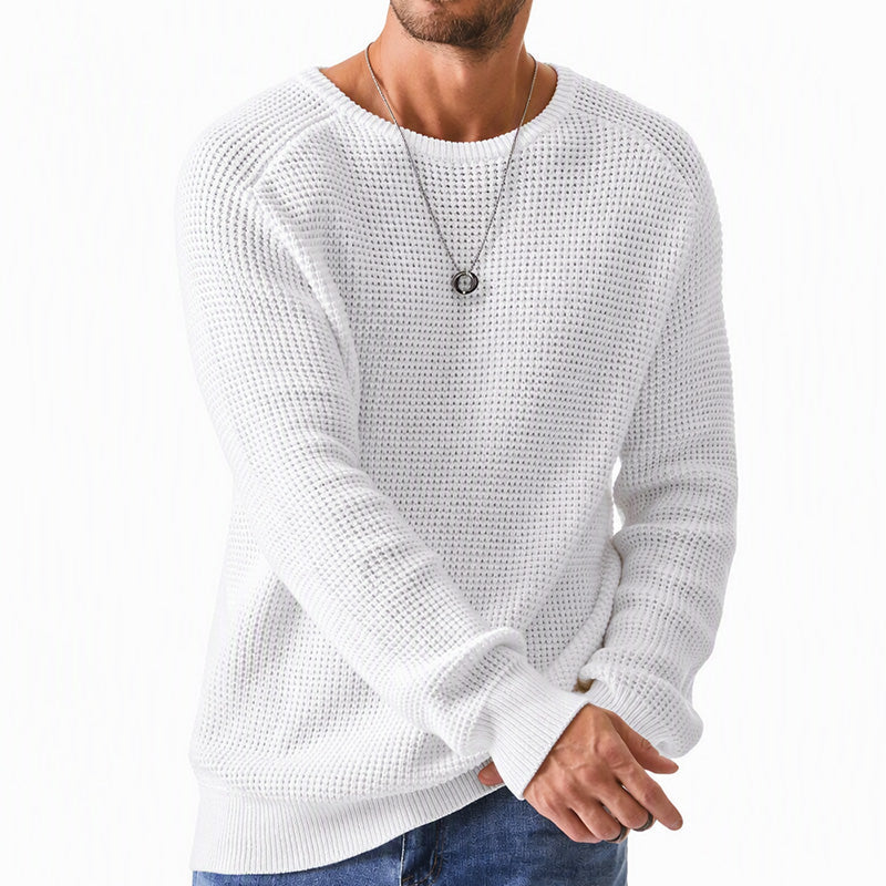 ⚡ ¡50% MENOS! | Jersey Waffle para Hombre de Cuello Redondo