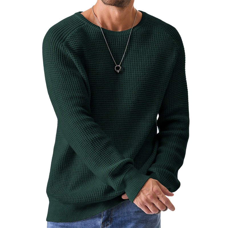 ⚡ ¡50% MENOS! | Jersey Waffle para Hombre de Cuello Redondo