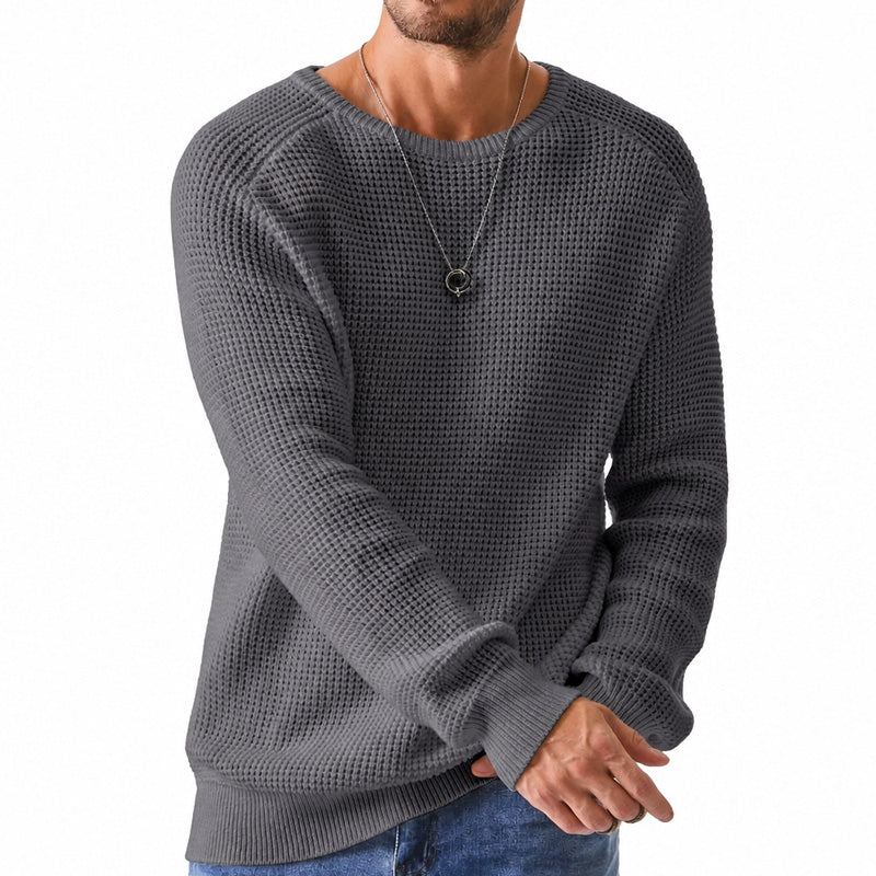 ⚡ ¡50% MENOS! | Jersey Waffle para Hombre de Cuello Redondo