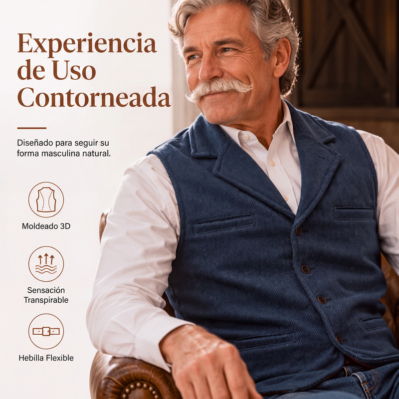 ⏰🔥 ¡OFERTA 50% OFF! 🕴️✨ Chaleco Vintage de Espiga para Hombre – Estilo Elegante, Corte Entallado y Look Formal Sofisticado