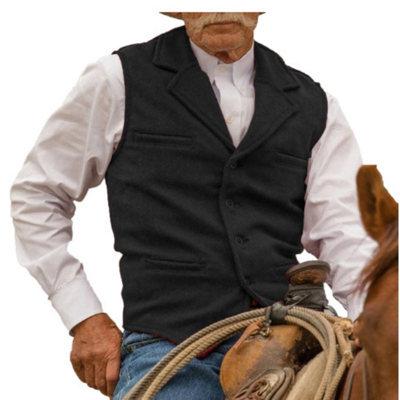⏰🔥 ¡OFERTA 50% OFF! 🕴️✨ Chaleco Vintage de Espiga para Hombre – Estilo Elegante, Corte Entallado y Look Formal Sofisticado