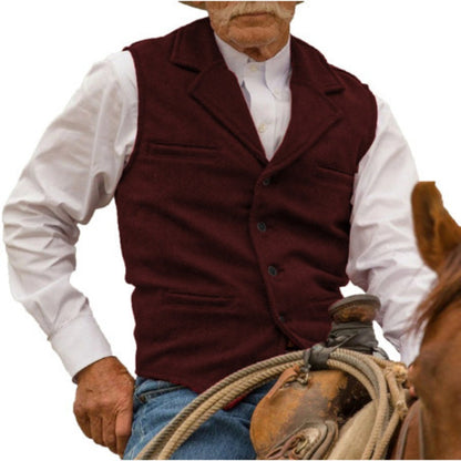 ⏰🔥 ¡OFERTA 50% OFF! 🕴️✨ Chaleco Vintage de Espiga para Hombre – Estilo Elegante, Corte Entallado y Look Formal Sofisticado