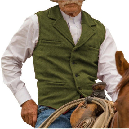 ⏰🔥 ¡OFERTA 50% OFF! 🕴️✨ Chaleco Vintage de Espiga para Hombre – Estilo Elegante, Corte Entallado y Look Formal Sofisticado