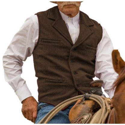 ⏰🔥 ¡OFERTA 50% OFF! 🕴️✨ Chaleco Vintage de Espiga para Hombre – Estilo Elegante, Corte Entallado y Look Formal Sofisticado