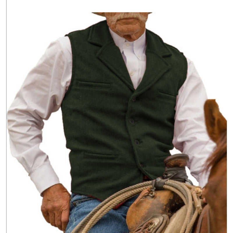 ⏰🔥 ¡OFERTA 50% OFF! 🕴️✨ Chaleco Vintage de Espiga para Hombre – Estilo Elegante, Corte Entallado y Look Formal Sofisticado