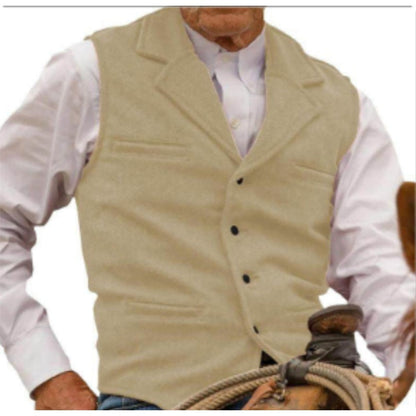 ⏰🔥 ¡OFERTA 50% OFF! 🕴️✨ Chaleco Vintage de Espiga para Hombre – Estilo Elegante, Corte Entallado y Look Formal Sofisticado