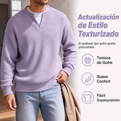 🔥 50% OFF | Playera Waffle para Hombre con Efecto de Doble Capa