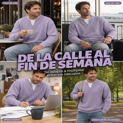 🔥 50% OFF | Playera Waffle para Hombre con Efecto de Doble Capa