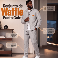 ✨ PRECIO ESPECIAL · -50% | Conjunto Waffle de 2 Piezas para Hombre