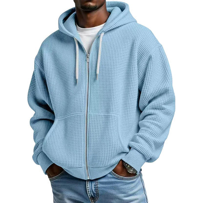 🔥 OFERTA IMPERDIBLE · -50% | Sudadera Waffle con Capucha para Hombre