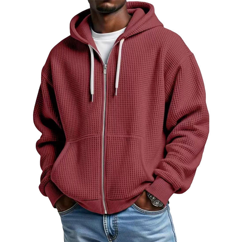 🔥 OFERTA IMPERDIBLE · -50% | Sudadera Waffle con Capucha para Hombre