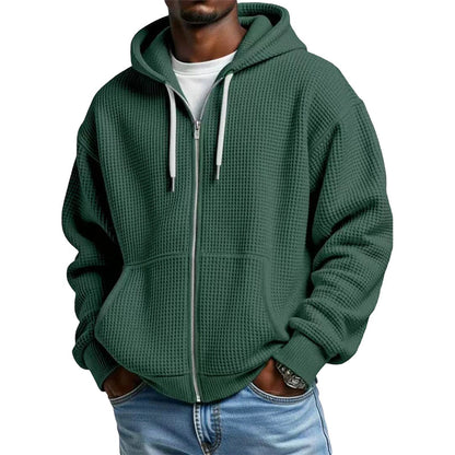 🔥 OFERTA IMPERDIBLE · -50% | Sudadera Waffle con Capucha para Hombre