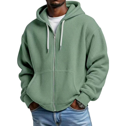 🔥 OFERTA IMPERDIBLE · -50% | Sudadera Waffle con Capucha para Hombre